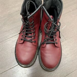 Dr. Martens Red Ankle Boots